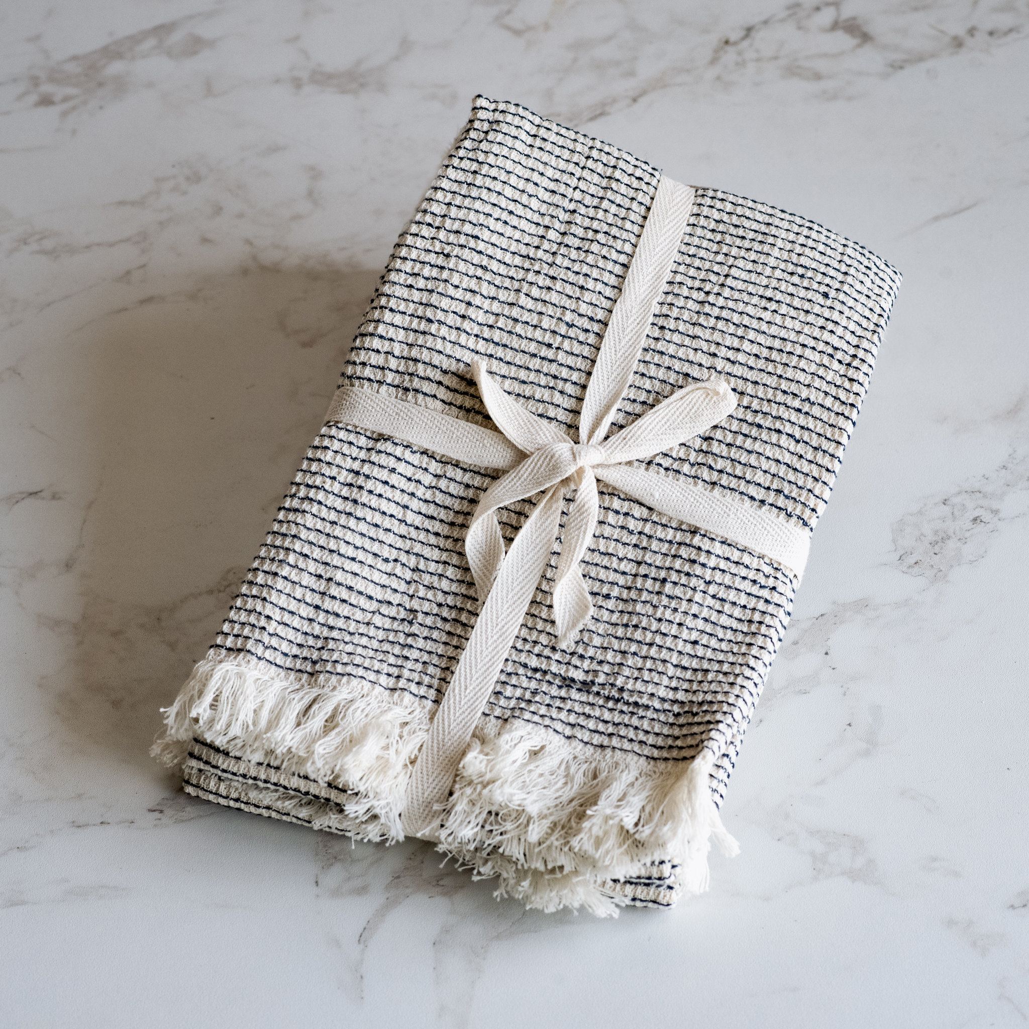 WAFFLE HAND TOWELS - SET OF 2