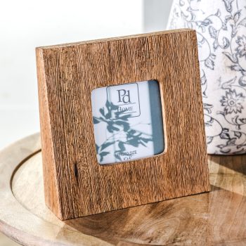 SQUARE NATURAL WOOD PHOTO FRAME| 4" X 4"