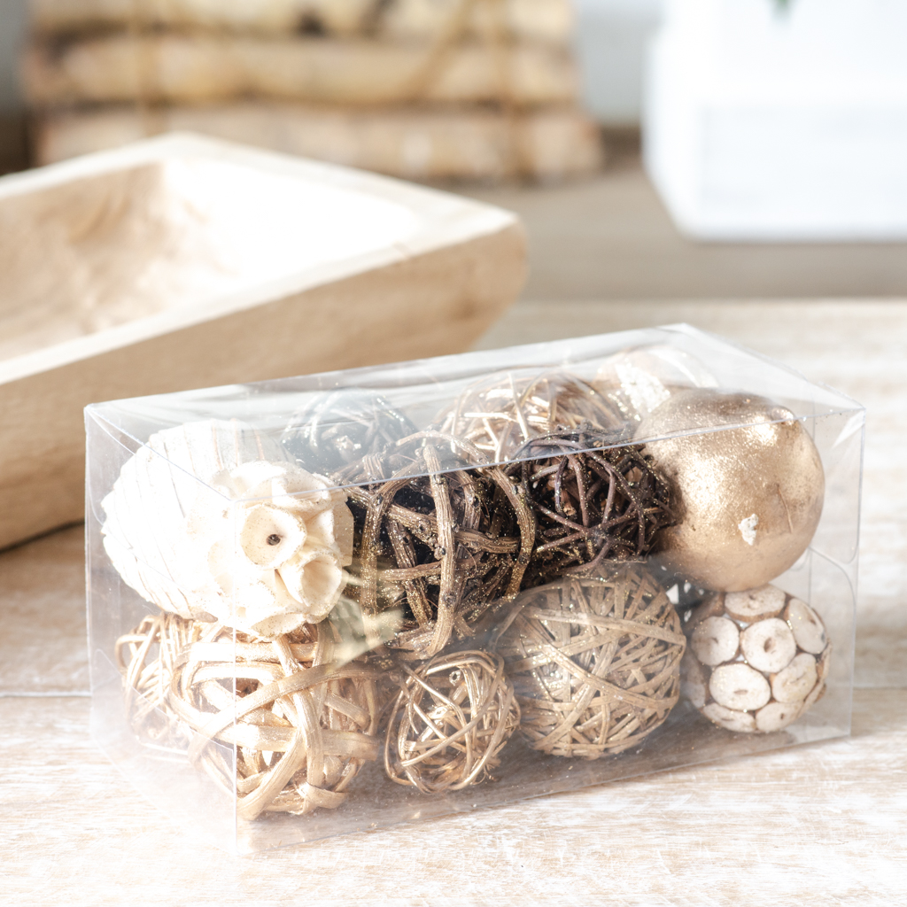 ASSORTED DECOR BALLS SET