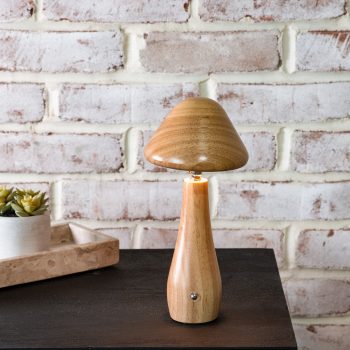 WOOD LED MUSHROOM LAMP