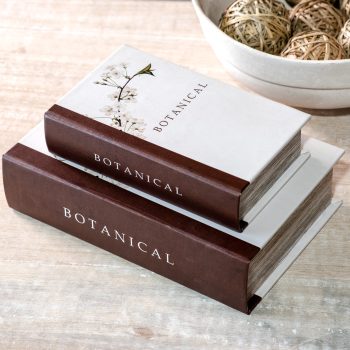 BOTANICAL STORAGE BOOKS - SET OF 2