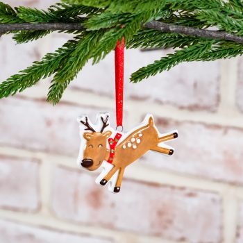 SMILING REINDEER ORNAMENT