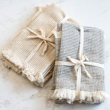 WAFFLE HAND TOWELS - SET OF 2