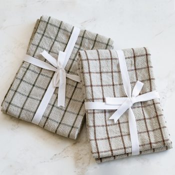 CHECKER TOWELS - SET OF 2