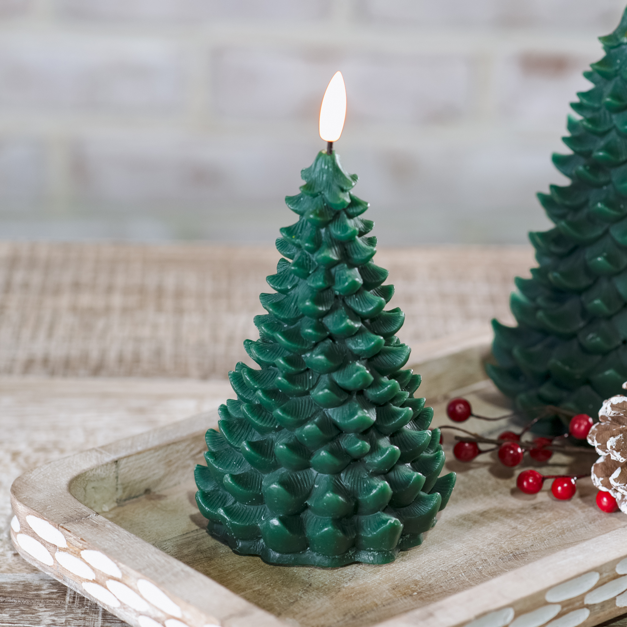 LED WAX TREE CANDLE | 7"H