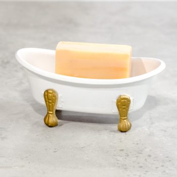 WHITE BATHTUB SOAP DISH