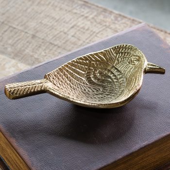 GOLD BIRD DISH