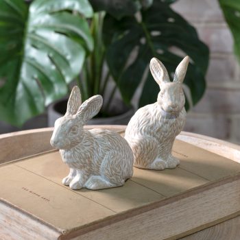 CERAMIC BUNNIES - SET OF 2