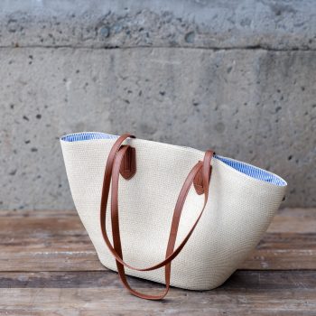 WOVEN LINED TOTE BAG