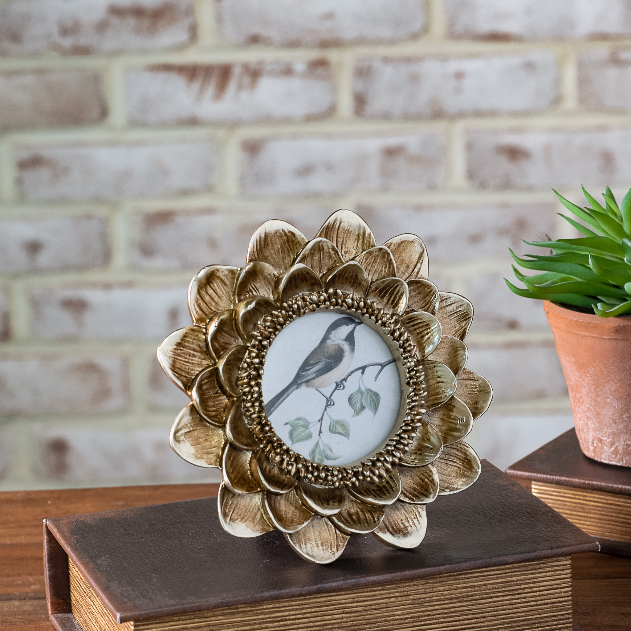GOLD FLOWER EDGE FRAME | 3 X 3