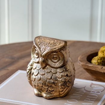 5.5" ANTIQUE BRASS OWL STATUE