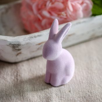 PINK FLOCKED BUNNY