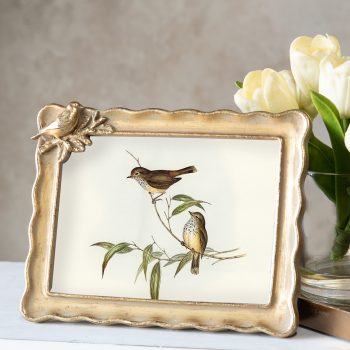 GOLD BIRD ACCENT PHOTO FRAME | 7" X 5"