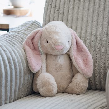 SAND & PINK PLUSH BUNNY