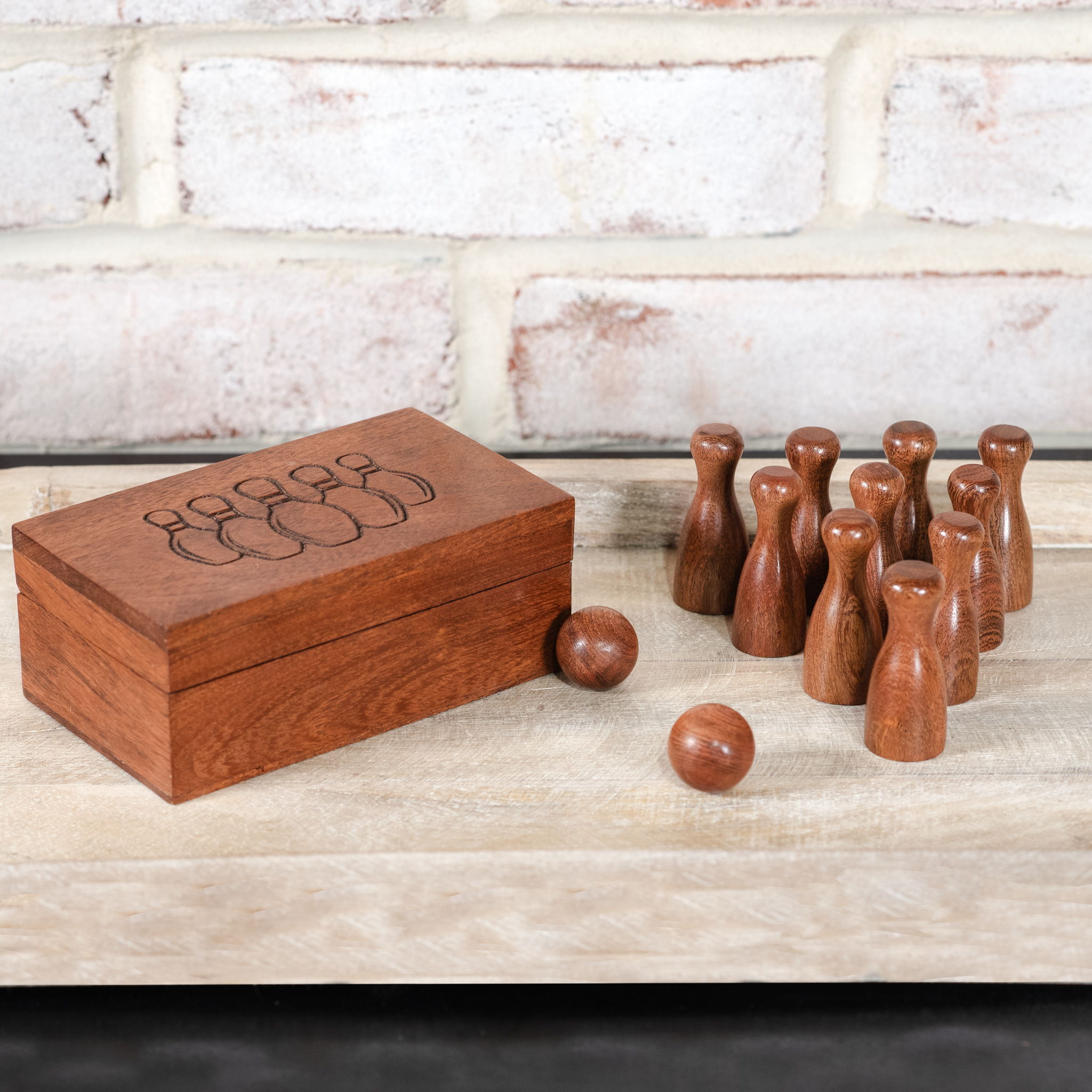 ACACIA WOOD BOWLING GAME