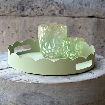 LIGHT GREEN METAL GARDEN TRAY