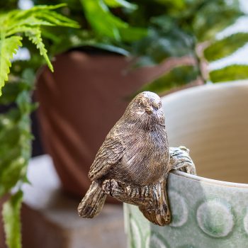 3" POLYRESIN BIRD POT HANGER
