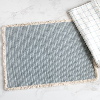 LIGHT BLUE COTTON PLACEMAT