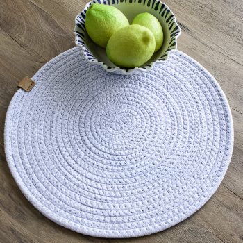 13" CLOUD BLUE ROUND PLACEMAT