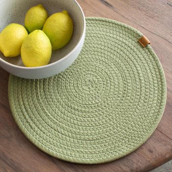 13" CELADON GREEN ROUND PLACEMAT