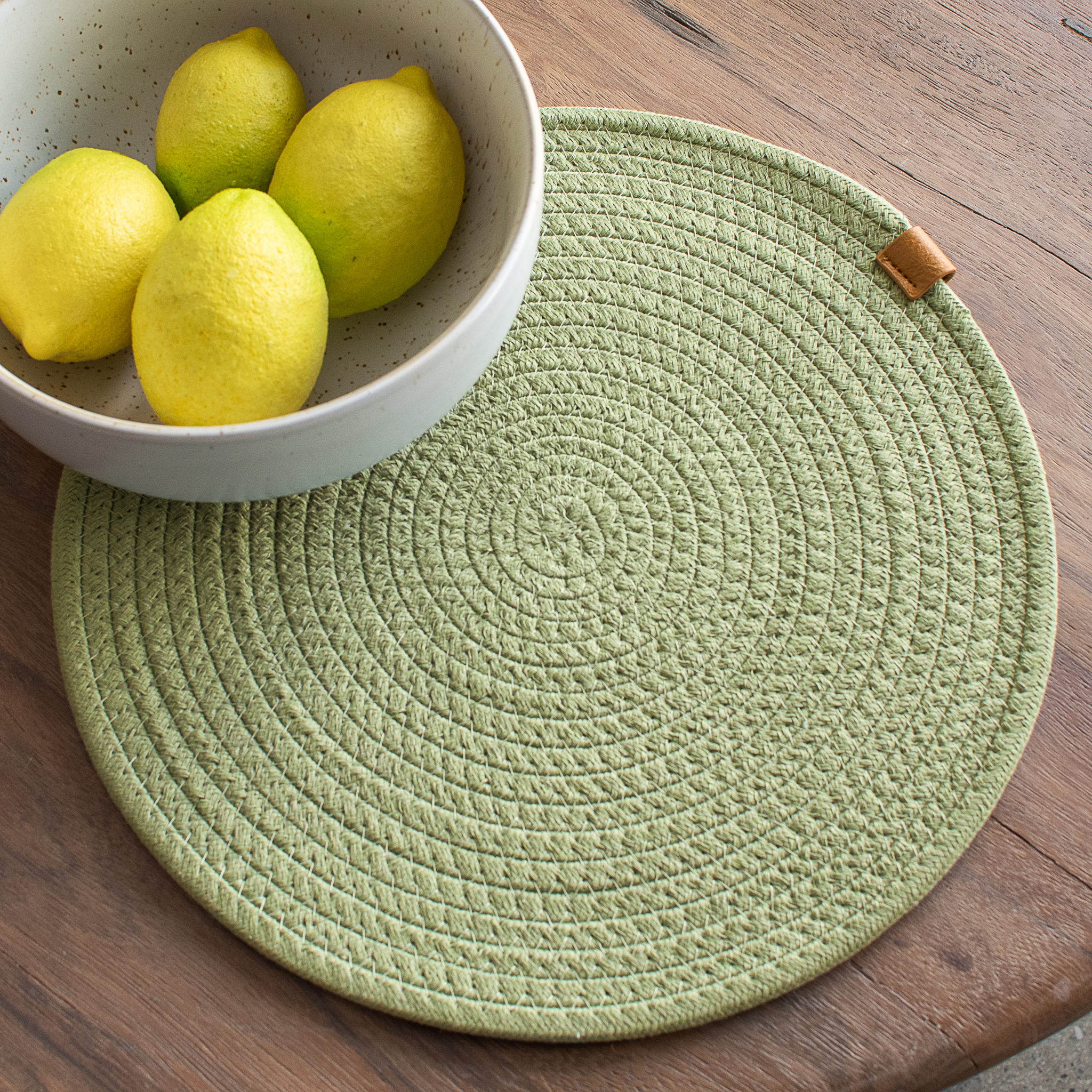 13" CELADON GREEN ROUND PLACEMAT