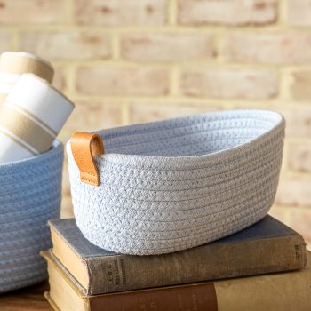 SMALL CLOUD BLUE COTTON BASKET