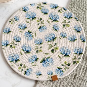 13" HYDRANGEA ROUND PLACEMAT