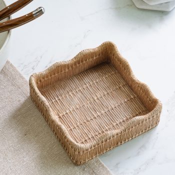 NATURAL WEAVE COCKTAIL NAPKIN HOLDER