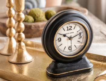 BLACK TABLE CLOCK