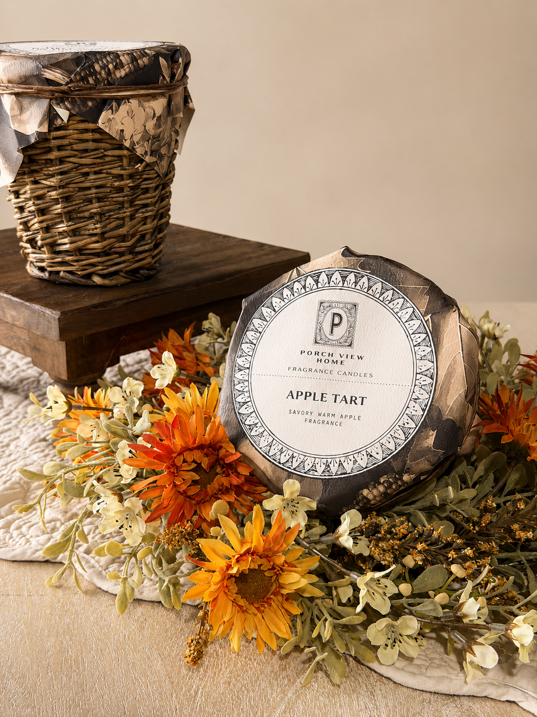 APPLE TART FRENCH WICKER CANDLE