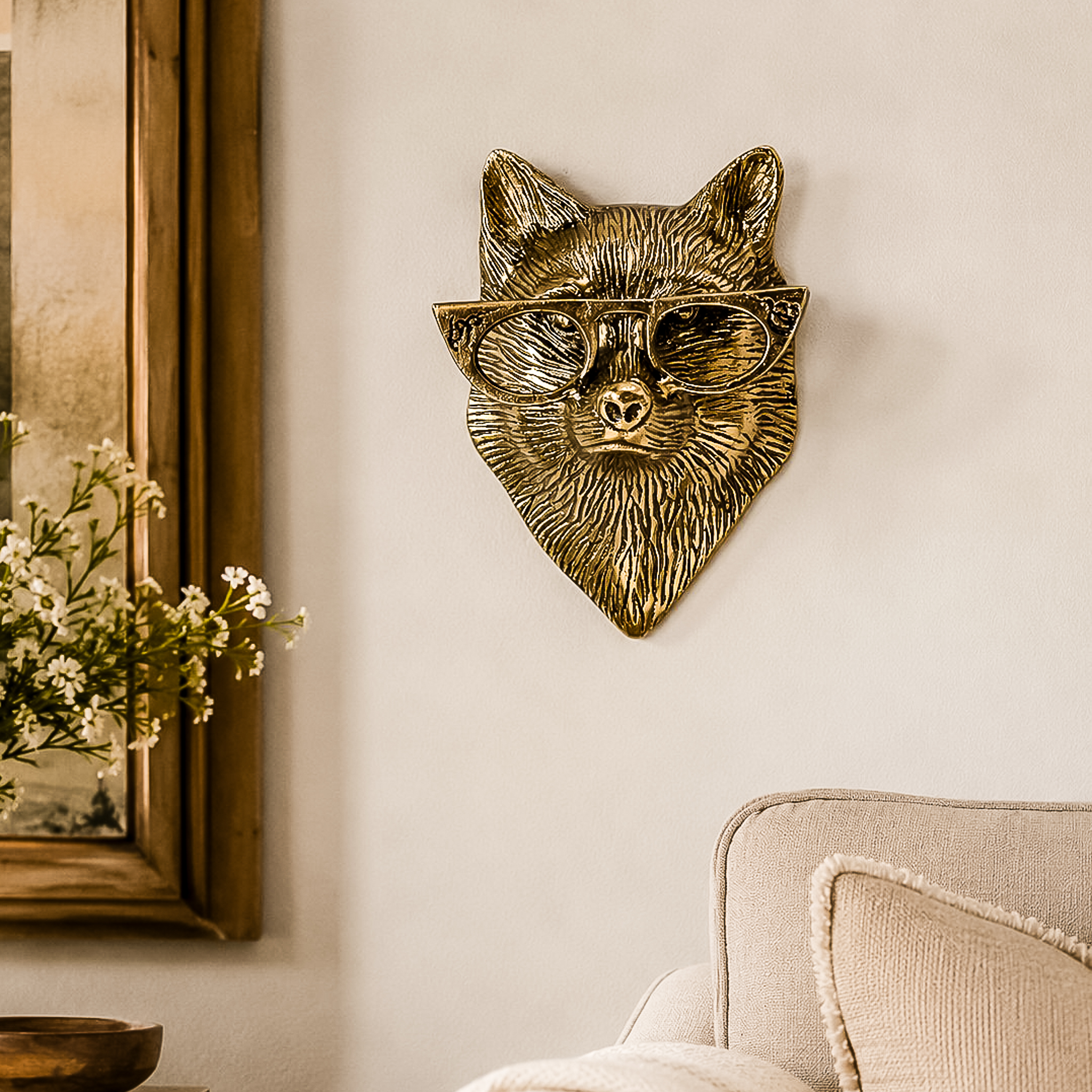 GOLD FOX WALL ACCENT