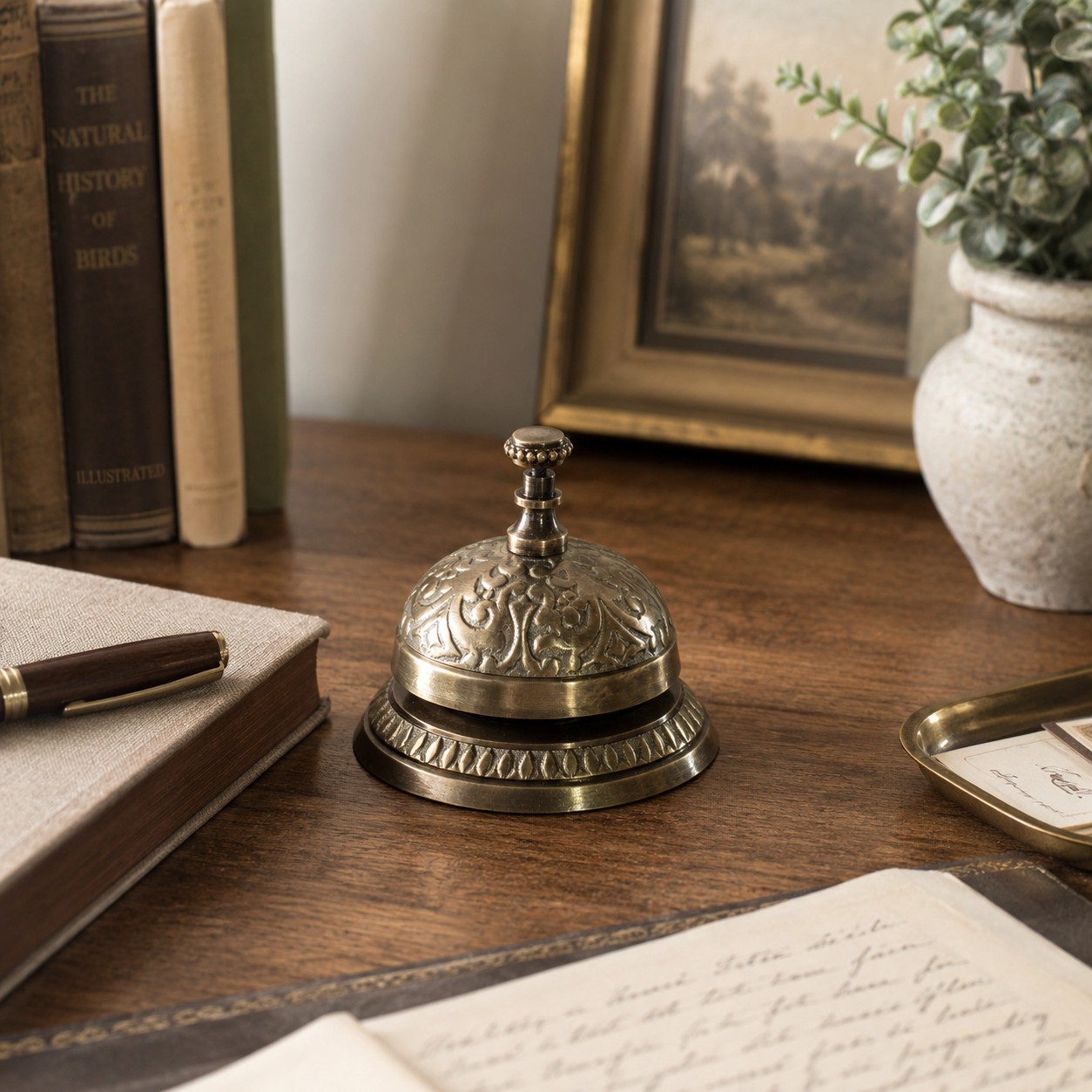 ANTIQUE BRASS SERVICE BELL
