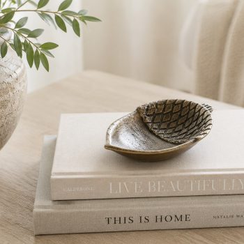 ANTIQUE BRASS ACORN TRAY