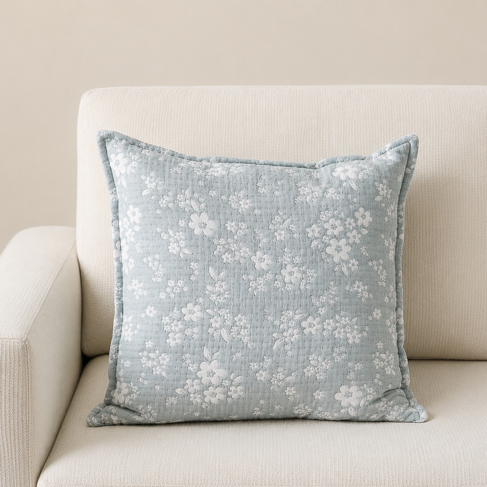 18" PISTACHIO POPPY PILLOW