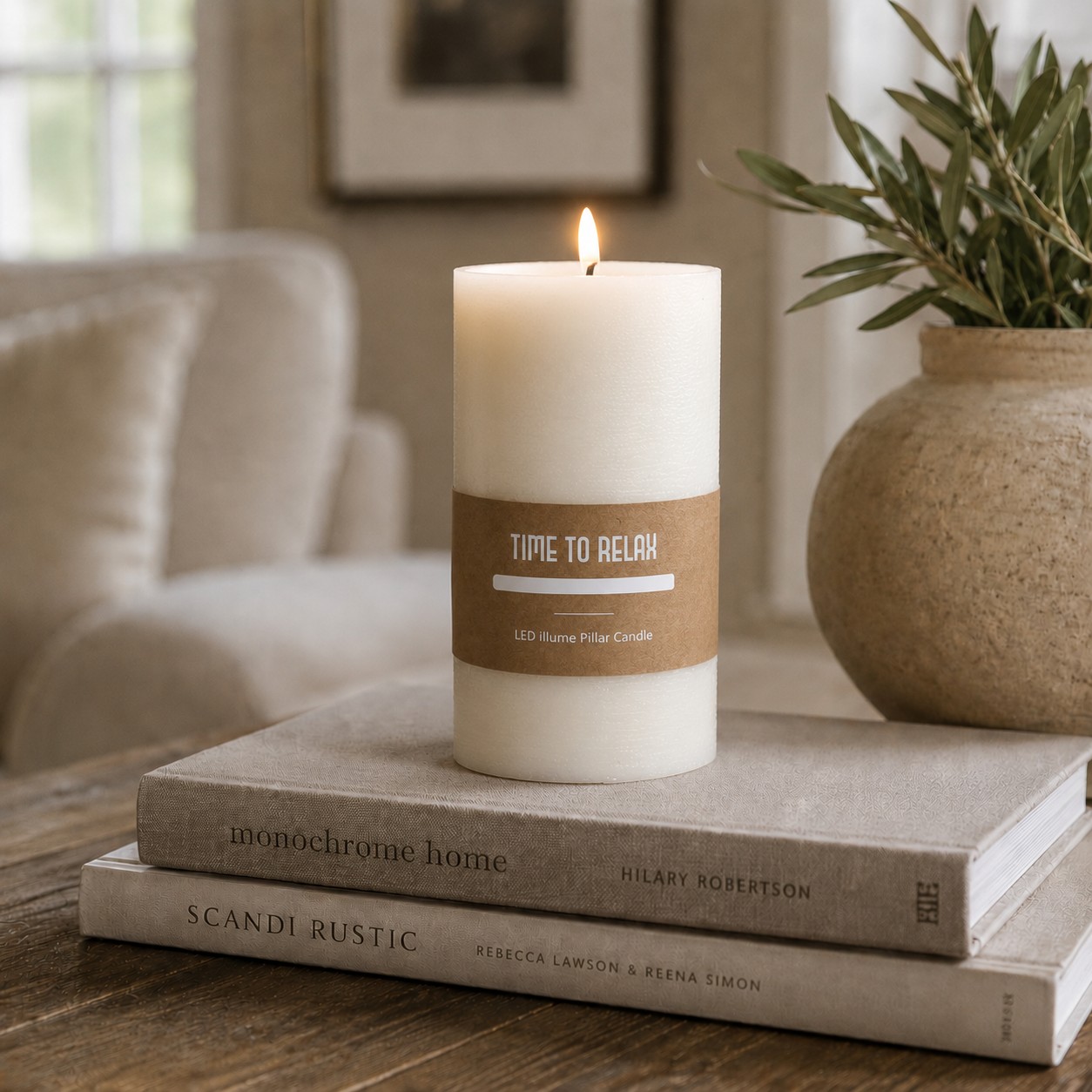 8" LED PILLAR CANDLE