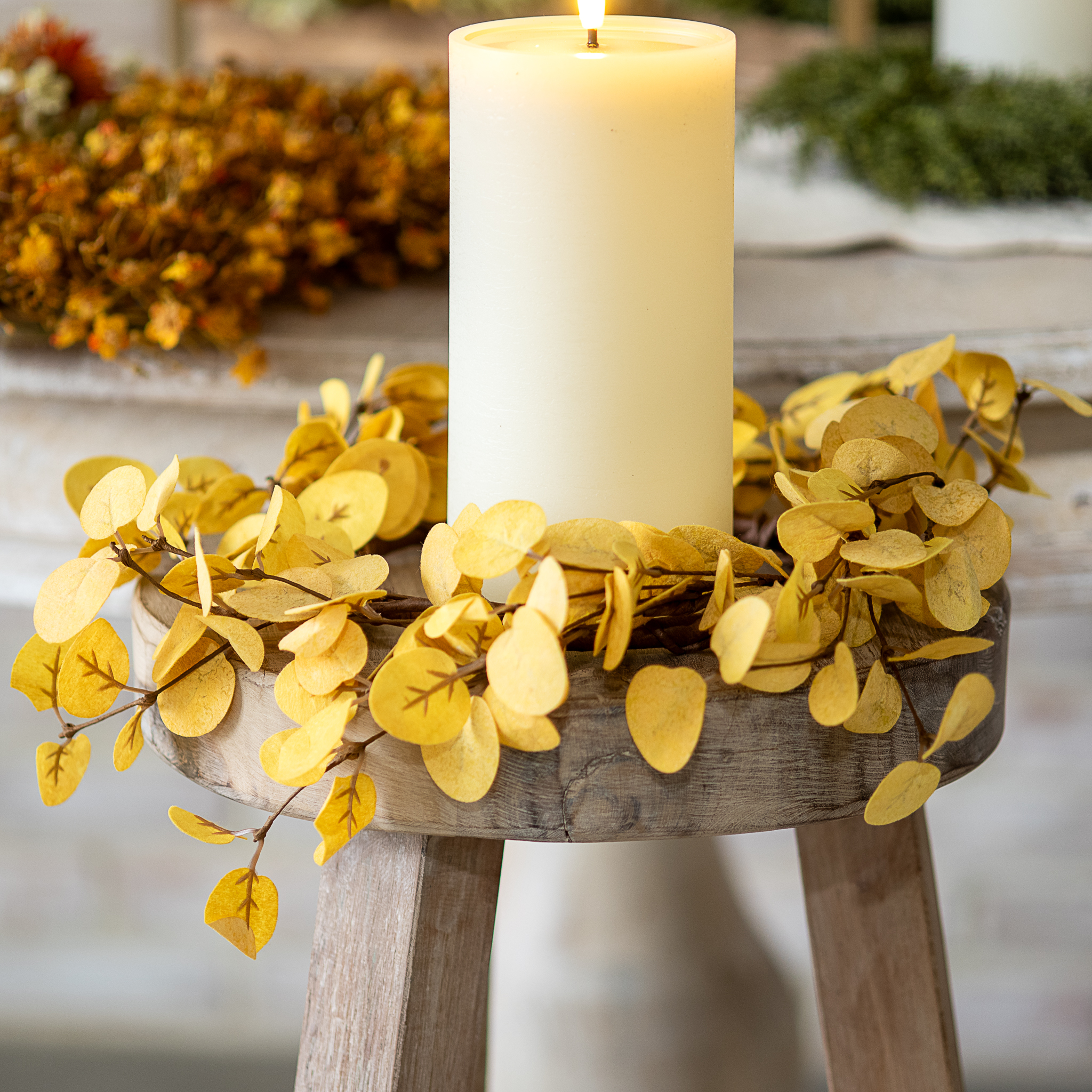 PENNY LEAF CANDLE RING