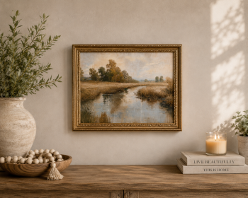 GOLD FRAMED STREAM LANDSCAPE PRINT