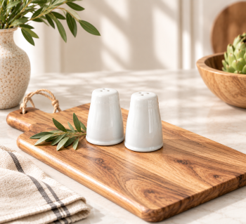 STONEWARE SALT & PEPPER SHAKERS