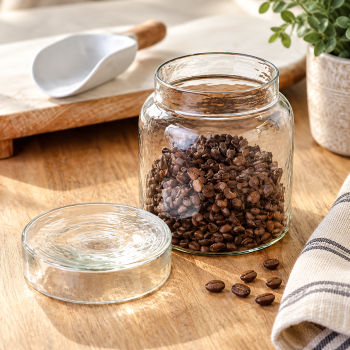 GLASS JAR WITH LID